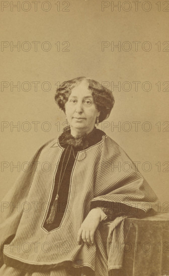 Portrait of George Sand, about 1864. Creator: Nadar.