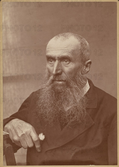 Portrait of a man with sideburns and a beard, 1880-1890. Creator: Paul Nadar.