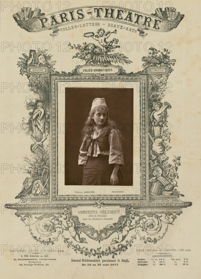 Conchita Gilabert (Role de Germaine) dans Les Cloches de Corneville, 1877. Creator: Paul Nadar.