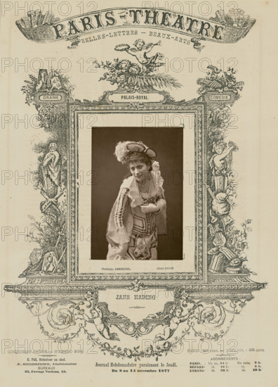 Jane Hading/ Palais Royal, 1877. Creator: Paul Nadar.