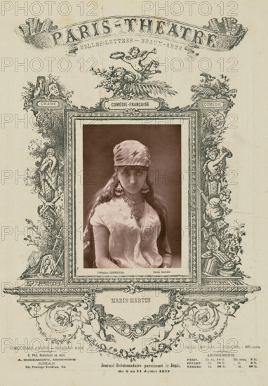 Marie Martin Comedie-Francaise, 1877. Creator: Paul Nadar.