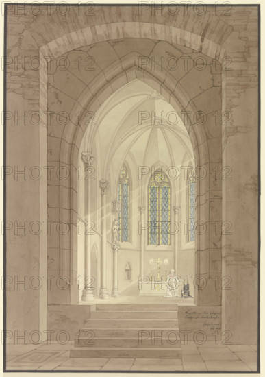 Chapel in the hospital church at Biedenkopf, 1826. Creator: Friedrich Maximilian Hessemer.