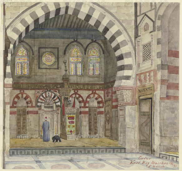 Kait Bey Mosque in Cairo, 1897. Creator: Fritz Hauck.