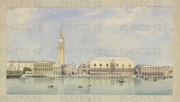 Piazza San Marco during the day, 1851. Creator: Carl Theodor Reiffenstein.