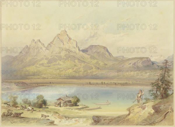 At the Lake Lucerne, 19th century. Creator: Leopold Rottmann.