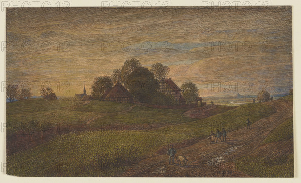 Landscape near Neukirchen in the Westerwald, 1880. Creator: Peter Becker.