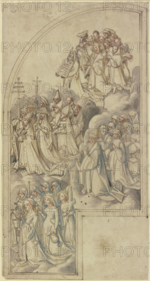 Interior of the right wing of an All Saints' altarpiece, 1511. Creator: Circle of Hans Holbein the Elder.