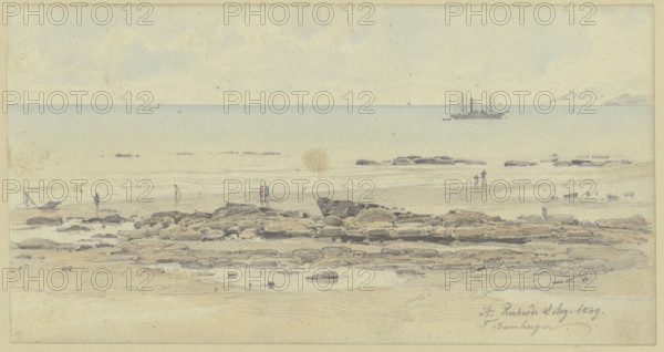Coast near Saint Leonards-on-Sea, 1849. Creator: Fritz Bamberger.