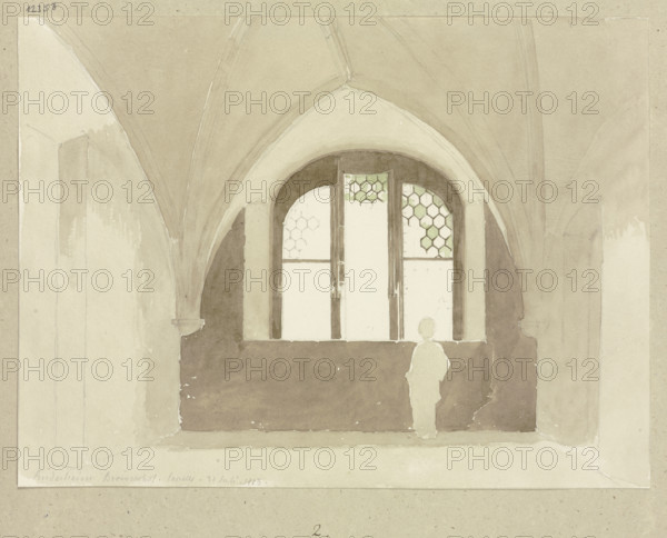 Star-vaulted room of the chapel in the Brömserhof in Rüdesheim, 1883. Creator: Carl Theodor Reiffenstein.