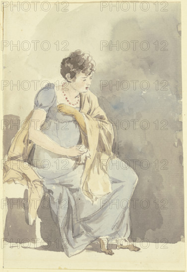 Seated woman, late 18th century. Creator: Johann Georg von Dillis.