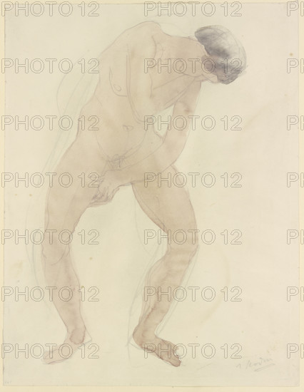 Standing female nude, c1860-1900. Creator: Auguste Rodin.