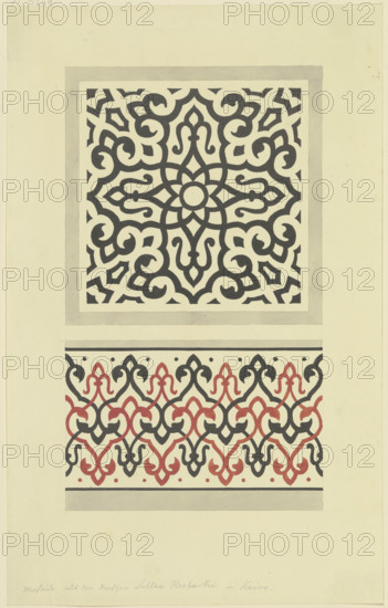 Mosaic from a mosque in Cairo, 1829-1830. Creator: Friedrich Maximilian Hessemer.