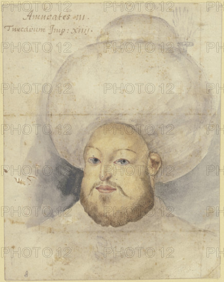 Sultan Murad III, 16th century. Creator: Melchior Lorck.