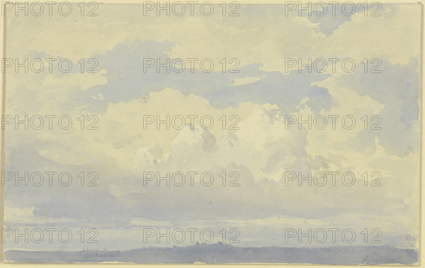 Studies of clouds, 19th century. Creator: Karl Peter Burnitz.