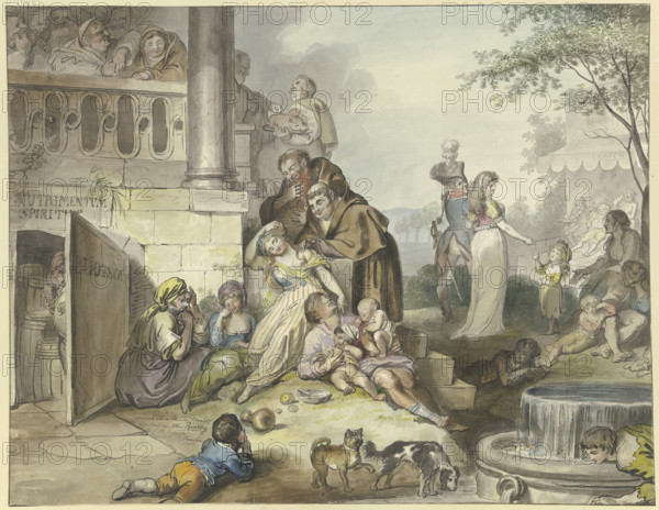 Dolce far niente in Naples, 1797. Creator: Johann Heinrich Ramberg.