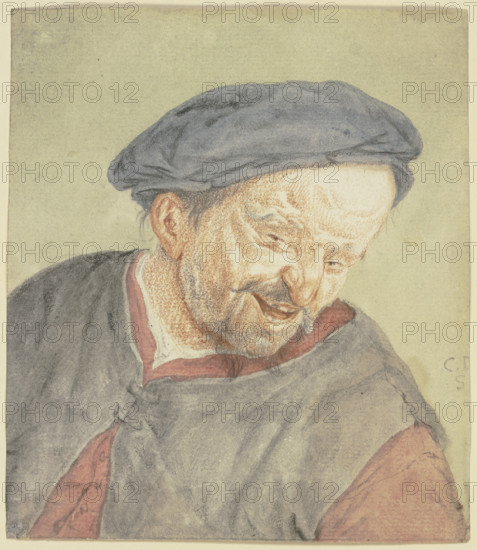 Bust of a farmer leaning to the right, 17th century. Creator: Cornelis Dusart.