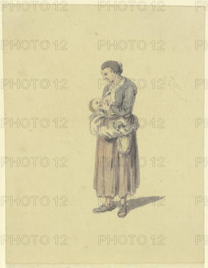 Breast-feeding woman. Creator: Johann Ludwig Aberli.