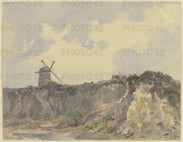 Coastal landscape of Bonne Nuit Bay, 1881. Creator: Ernst Morgenstern.