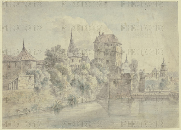 View of the Schneidwall in Frankfurt am Main, late 18th century. Creator: Johann Caspar Zehender.