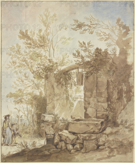 Broken well, mid-late 18th century. Creator: Jean Baptiste Marie Pierre.