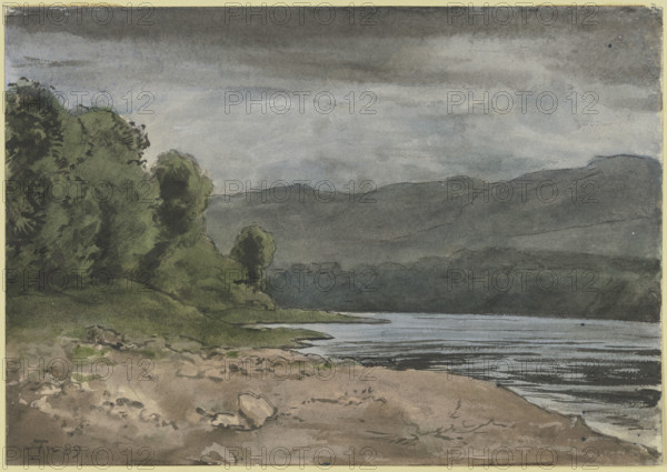 Landscape with storm clouds, 1889. Creator: Hans Thoma.