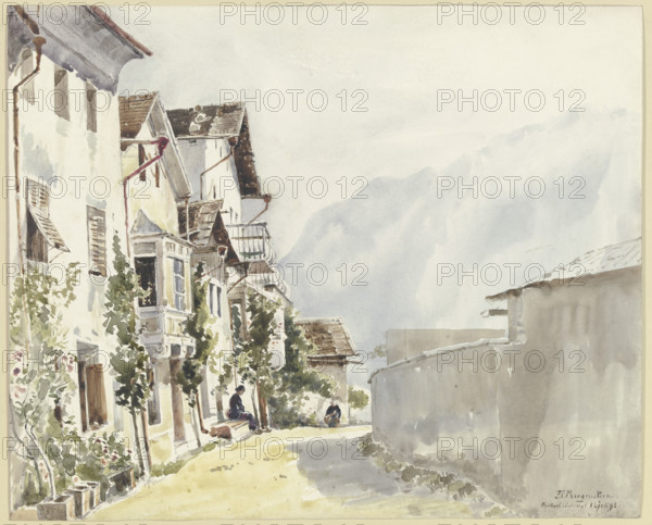 Street in Mühlbach, 1893. Creator: Ernst Morgenstern.