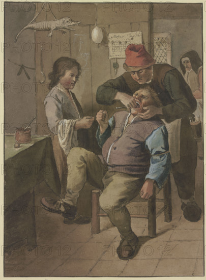 The village dentist, c1790-1834. Creator: Jean Pierre de Frey.