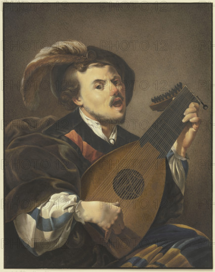 A lute player, c1800-1844. Creator: Johann Friedrich Morgenstern.