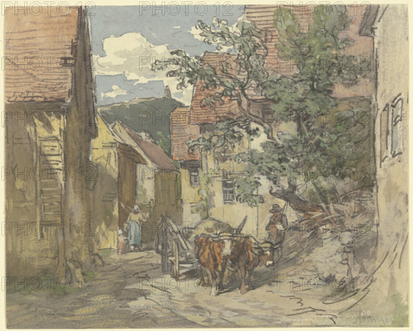 Street in Kronberg, c1840-1900. Creator: Anton Burger.