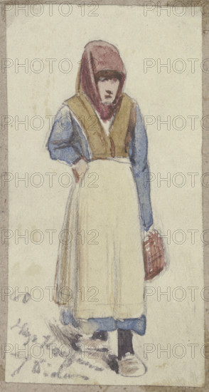 Screaming woman, 1860. Creator: Hugo Kauffmann.
