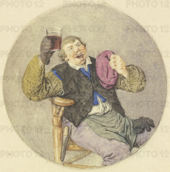 Wine drinker, 1689. Creator: Cornelis Dusart.