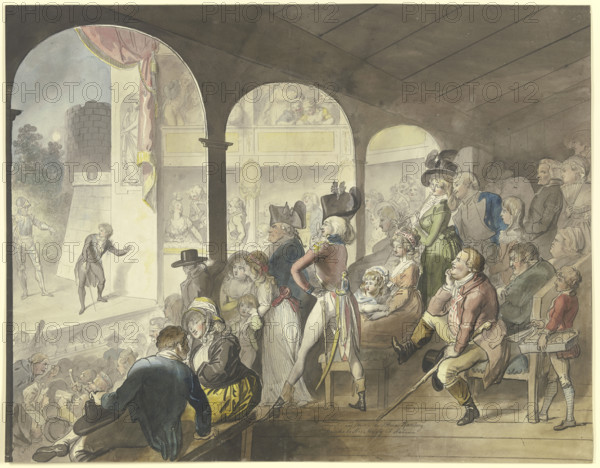 Theater audience at a performance of Hamlet, c1781-1788. Creator: Johann Heinrich Ramberg.