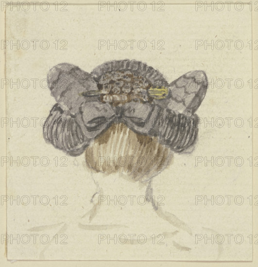 Head of a girl with a cap, seen from behind, c1771-1772. Creator: Georg Melchior Kraus.