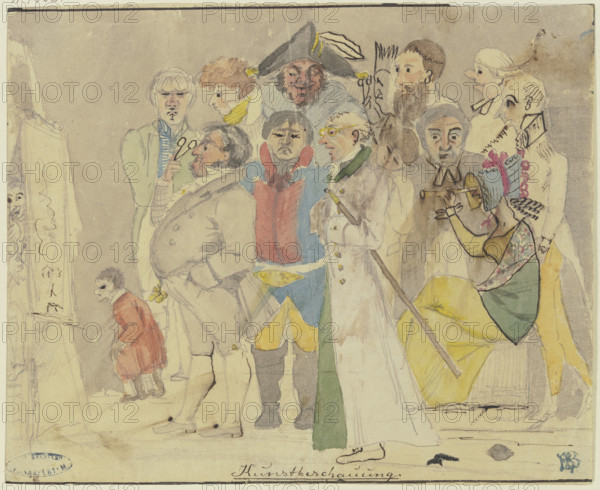 Art viewing, c1819-1820. Creator: Ludwig Emil Grimm.