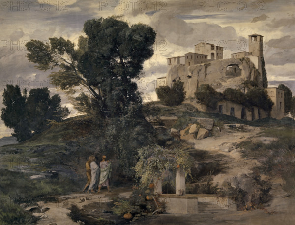 On the Way to Emmaus, 1868. Creator: Arnold Bocklin.
