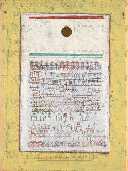 A Page from the Book of Towns, 1928. Creator: Paul Klee.