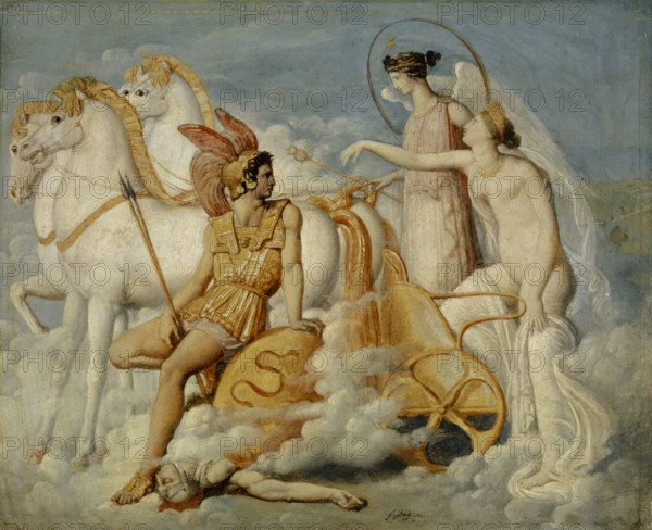 Venus, Injured by Diomedes, Returns to Olympus, 1805. Creator: Jean-Auguste-Dominique Ingres.
