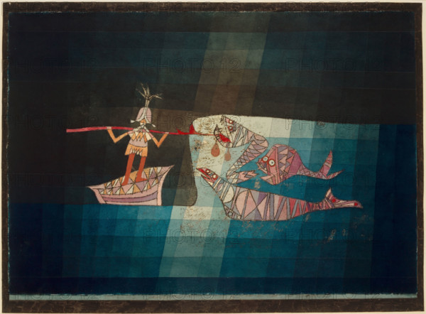 Battle Scene from the Comic-Fantastic Opera 'The Seafarer", 1923. Creator: Paul Klee.