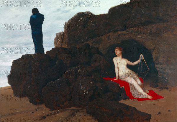 Odysseus and Calypso, 1882. Creator: Arnold Bocklin.