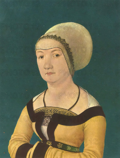 Portrait of a 34-year-old Woman, 1512. Creators: Hans Holbein the Elder, Ambrosius Holbein.