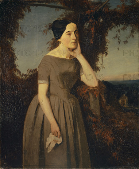 Portrait of Louisa Schmid, 1849. Creator: Arnold Bocklin.