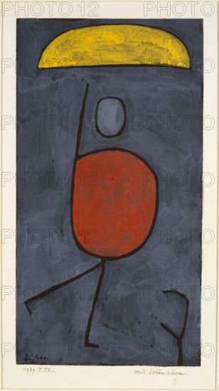 With an umbrella, 1939. Creator: Paul Klee.