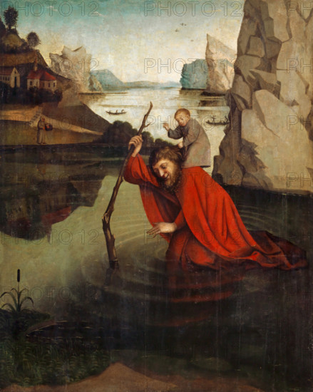 Saint Christopher, 1440. Creator: Konrad Witz.