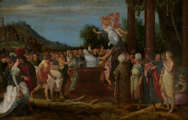 Mercury Abducting the Goddess Contento, 1607. Creator: Adriaen van Stalbemt.