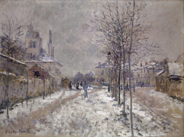 The Snow-Covered Boulevard de Pontoise in Argenteuil, 1875. Creator: Claude Monet.