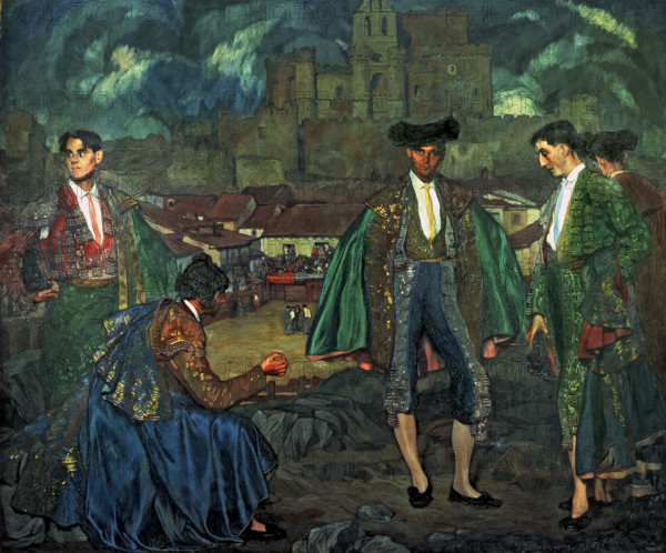 'Bullfighters of Turégano', 1913.  Creator: Ignacio Zuloaga.