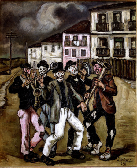 'Mascaras vinateras', 1938.  Creator: José Gutiérrez Solana.