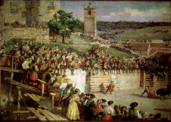 'Capea en las Navas del Marqués', 1902.  Creator: José Garnelo.