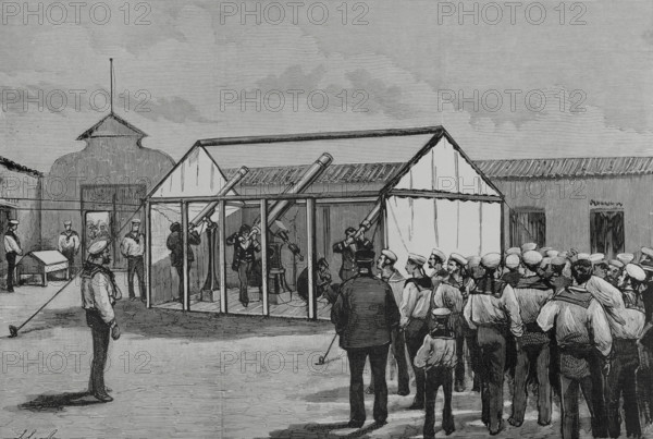 Spanish scientific commission observing the passage of Venus through the solar disk, Cuba, 1882. Creator: Bernardo Rico.