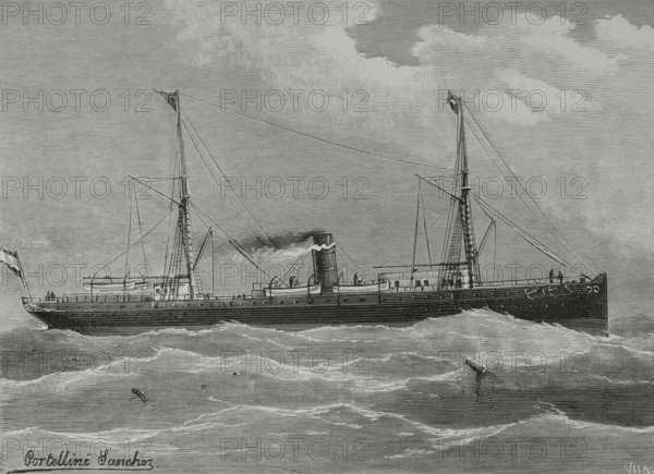 Marina Mercante española, (Spanish Merchant Navy), 1883. Creator: Eugenio Vela.